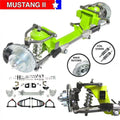 Helix Suspension Brakes & Steering 9074518 IFS Coilover Shock 2 in. Drop 5 x 4.5 Manual Left Hand Drive Rack Without Crossmember for 1955-1959 Chevy Truck Mustang 2
