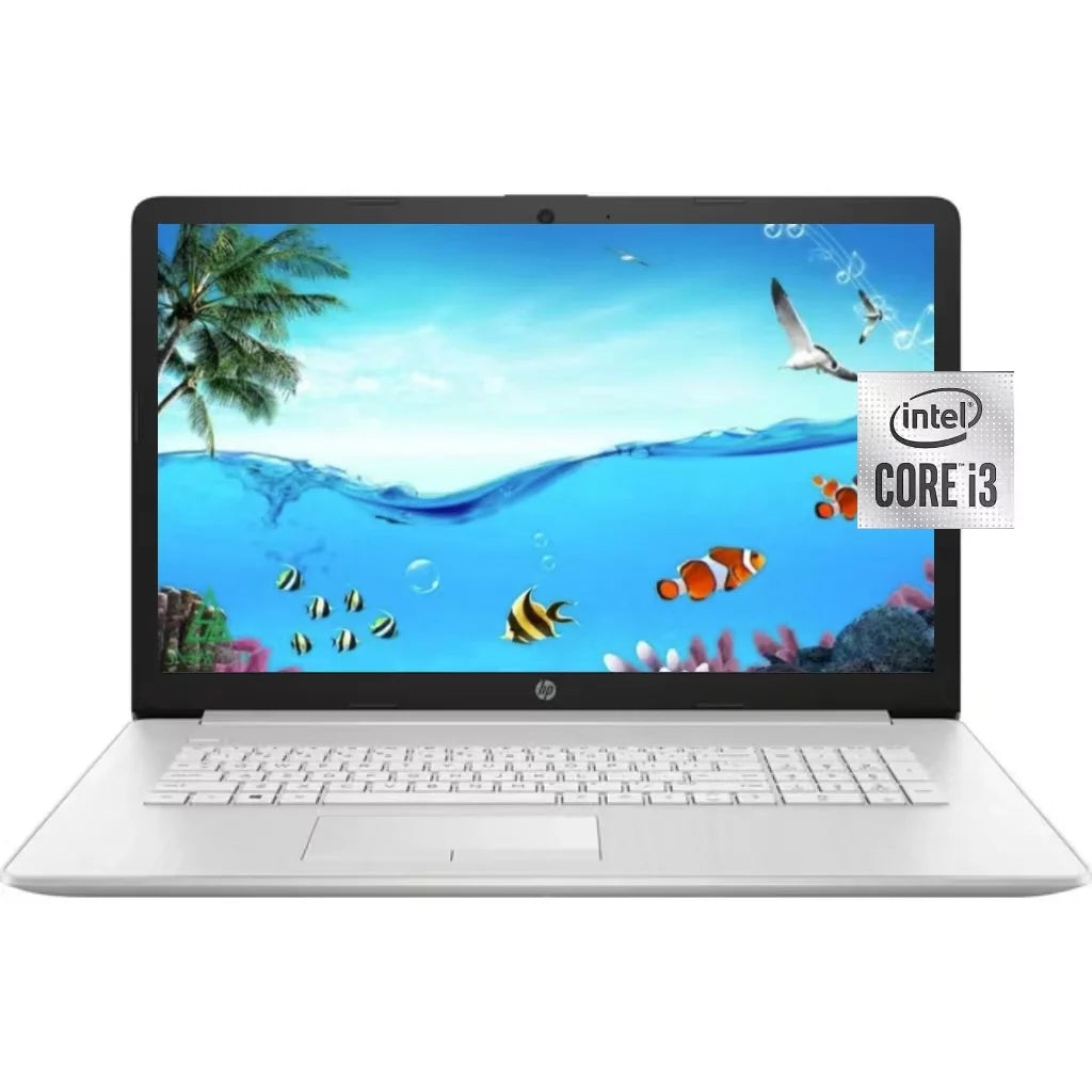 New HP 17.3 HD Laptop,  11th Generation Intel  Core i3-1115G4 Processor ( up to 4.1 GHz), 16GB RAM, 1TB SSD, Webcam,HDMI,Wi-Fi, Bluetooth, Natural Silver, Windows 11
