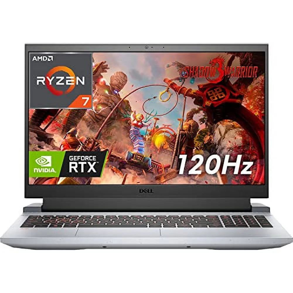 Dell G15 Gaming Laptop, 15.6 inch FHD 120Hz Display, AMD Ryzen 7 5800H 8-Core Processor, NVIDIA GeForce RTX 3050Ti, 64GB RAM, 2TB PCIe SSD, Backlit Keyboard, Wi-Fi 6, Windows 10, Phantom Grey
