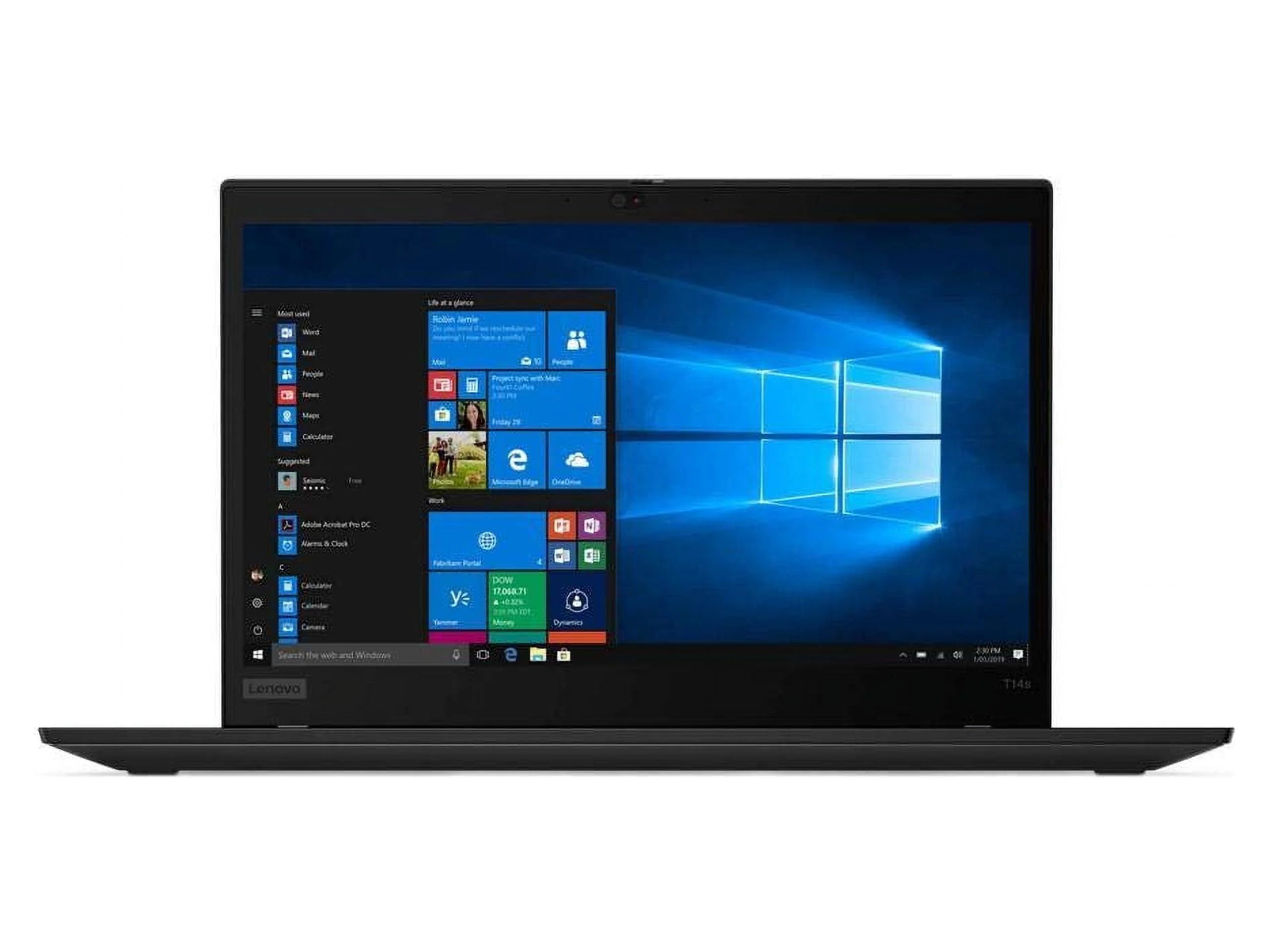 Lenovo ThinkPad T14s Gen 1 20T0 - Core i5 10210U / 1.6 GHz - Win 10 Pro 64-bit - 8 GB RAM - 256 GB SSD - 14 IPS 1920 x 1080 (Full HD) - UHD Graphics - Bluetooth, Wi-Fi - Black - kbd: US