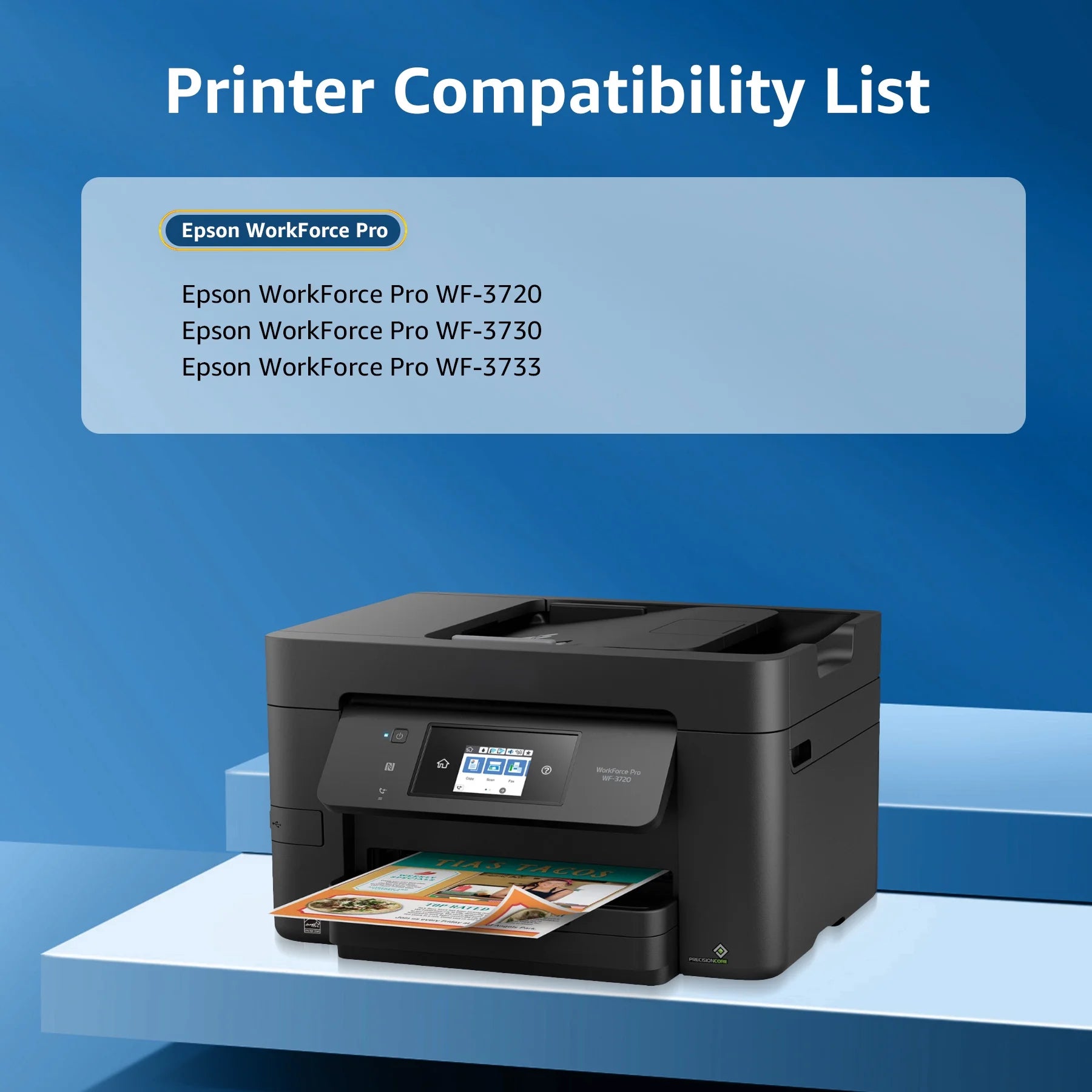 702XL Ink Compatible with Epson 702 Ink Cartridges for Printers Workforce Pro WF-3720 WF-3730 WF-3733 (1 Black, 1 Cyan, 1 Magenta, 1 Yellow)
