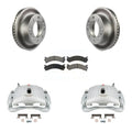 Transit Auto Front Disc Brake Caliper Coated Rotors And Semi-Metallic Pads Kit For Chevrolet Express 3500 GMC Silverado Savana Sierra Classic 4500 KCG-100736S