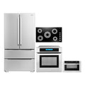 Cosmo 4 Piece Kitchen Appliance Package 36 Electric Cooktop 24 Single Electric Wall Oven 24 Built-In Microwave Drawer & French Door Refrigerator Kitchen Appliance Bundles