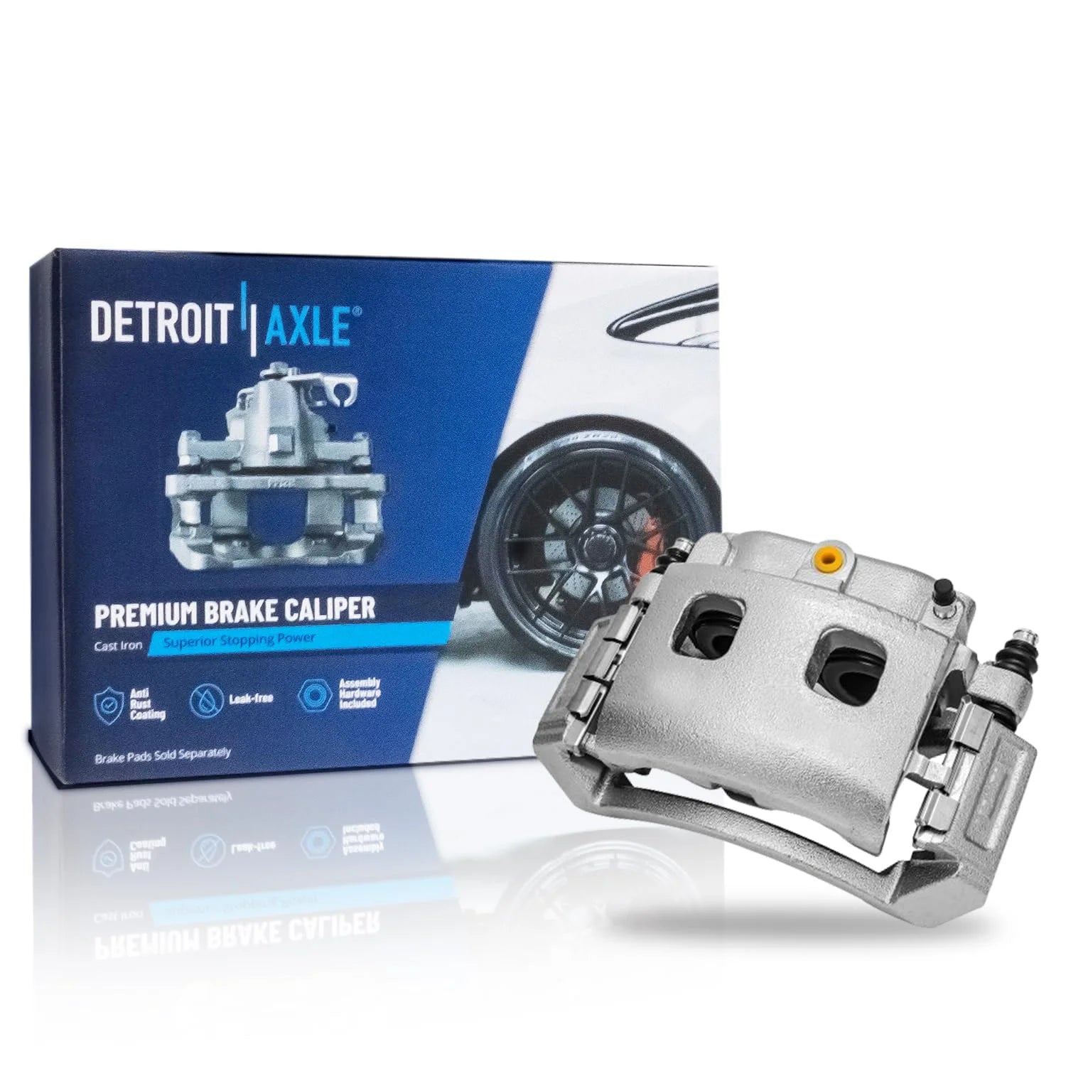 Detroit Axle - Front Passenger Side Disc Brake Caliper w/Bracket Replacement for Dodge Ram 1500 Durango Fits select: 2003-2005 DODGE RAM 1500 ST/SLT, 2005-2006 DODGE DURANGO SLT