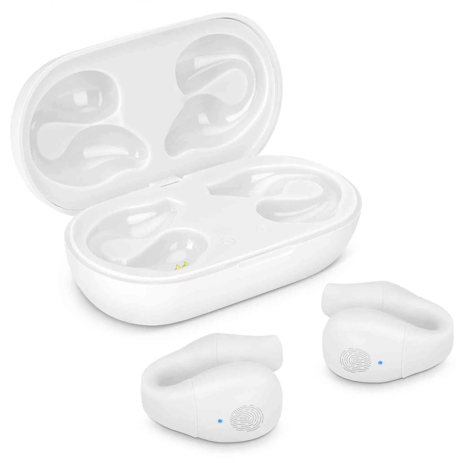 UrbanX QC3 True Wireless Earbuds Bluetooth Headphones Touch Control with Charging Case Stereo Earphones in-Ear Built-in Mic Headset Premium Deep Bass for OnePlus 10R 150W - White