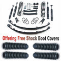 ZoneOffRoad 1984-2001 Fits Jeep Cherokee XJ 4.5 Suspension System w Rear Leaf Springs With Free Boot Protectors J24N/ZONU3100X4