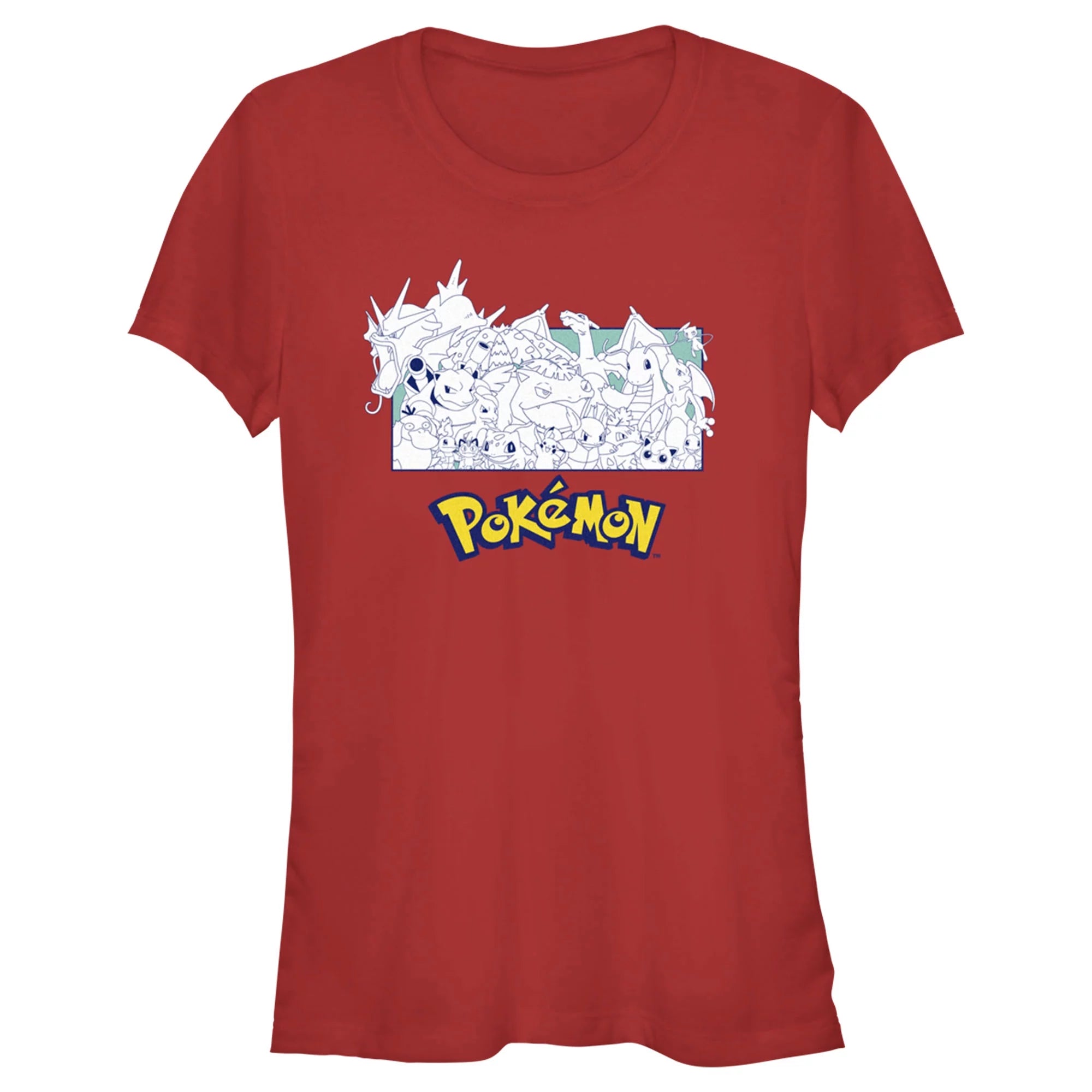 Junior's Pokemon Classic Characters  Graphic Tee Red X Large
