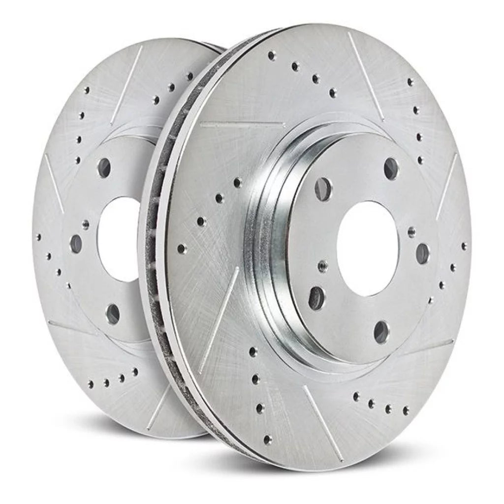 Power Stop Brake Rotors For Toyota Tacoma 2005-2021 Front Drilled & Slotted Pair | JBR1121XPR