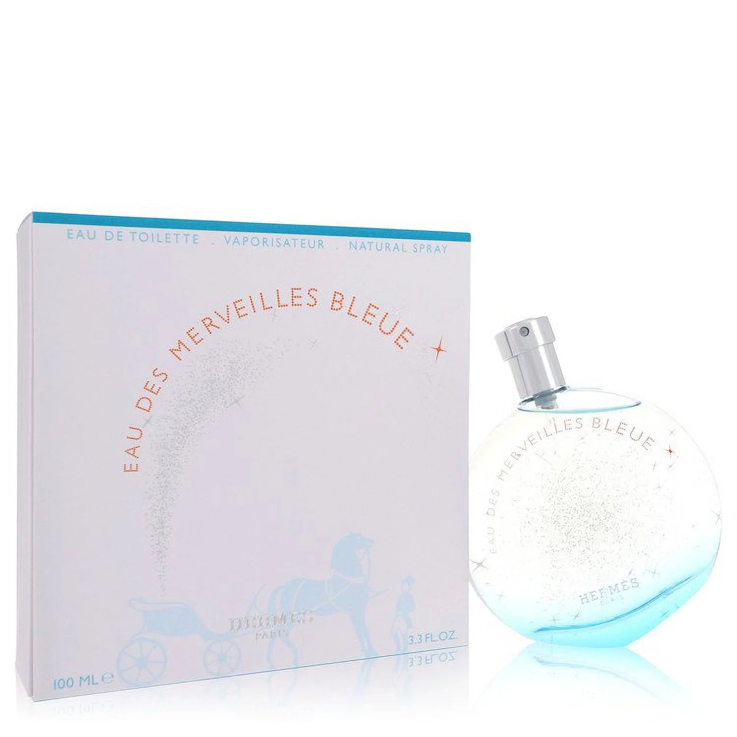 Eau des Merveilles Bleue by Hermes Eau De Toilette Spray 3.4 oz for Women