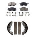 Transit Auto - Front Rear Ceramic Brake Pads And Drum Shoes Kit For 2013-2019 Nissan Sentra KTN-100149