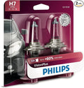 Philips H7 VisionPlus Upgrade Headlight Bulb with up to 60% More Vision, 2 Pack
