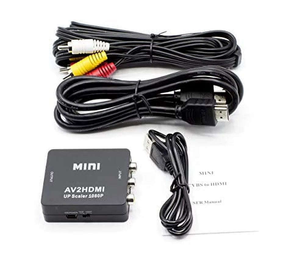 THE CIMPLE CO - RCA to HDMI Converter Kit - FEATURES Converter - HDMI & Composite Cables - Black