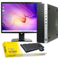 Restored HP G3 Desktop Computer Core i5 Processor 3.1GHz 8GB RAM 128GB SSD with 19 LCD and Wireless Keyboard and Mouse  (Refurbished)