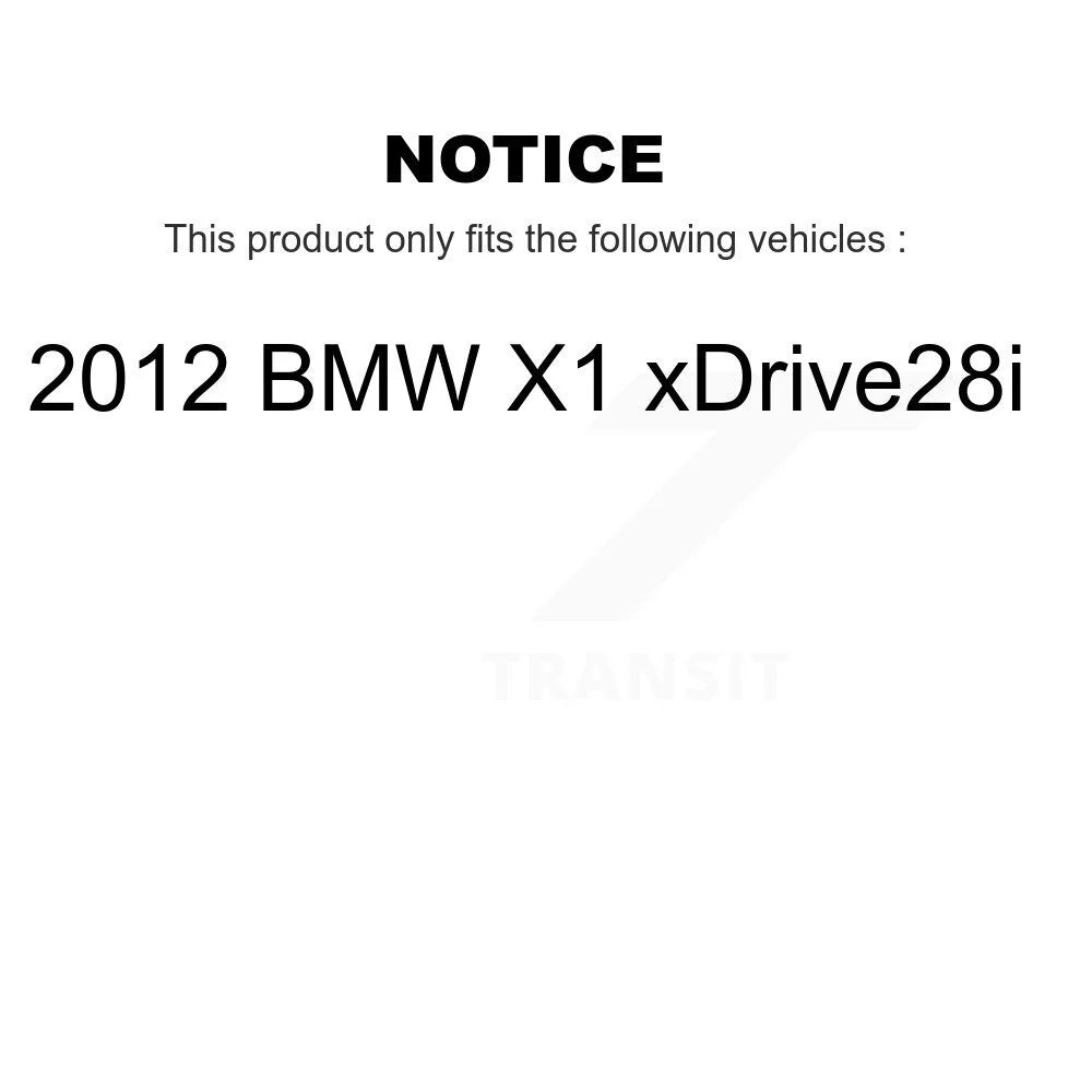 Transit Auto - Front Rear Semi-Metalliced Disc Brake Pads And Wear Sensors Kit For 2012 BMW X1 xDrive28i KSW-100142