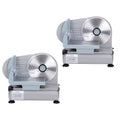 ZENSTYLE Set of Two Commercial Meat Slicer 150W Kitchen 7.5 Blade Silver