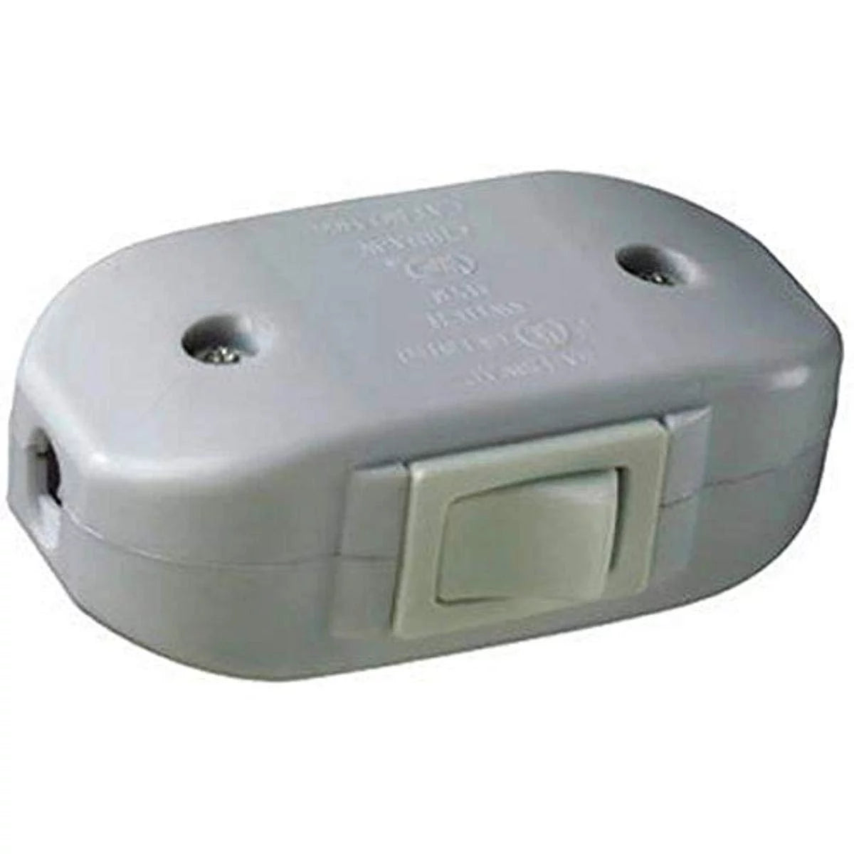 Pass & Seymour 5406WCC10 6A Heavy Duty Feed Thru Cord Switch- White