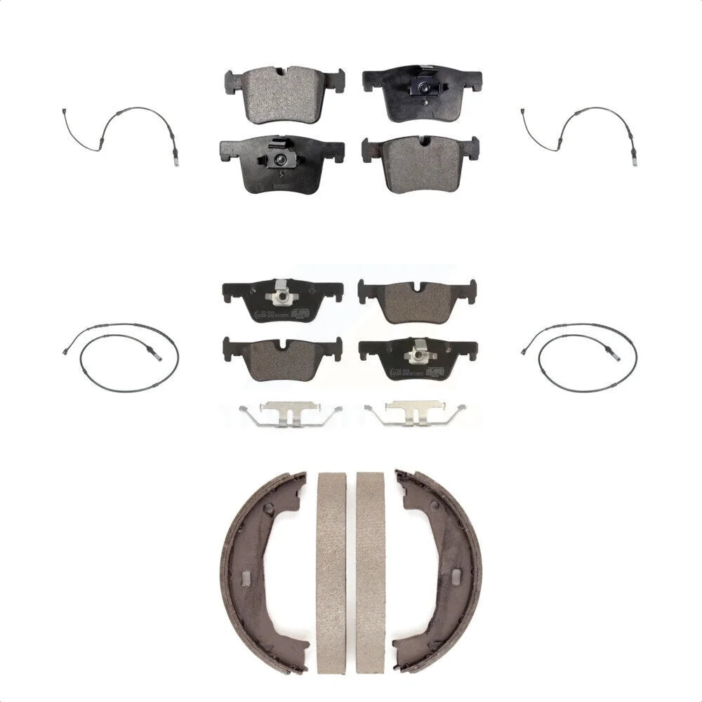 Transit Auto - Front Rear Ceramic Disc Brake Pads And Wear Sensors Kit (7Pc) For BMW 320i 328i xDrive 428i Gran Coupe 228i 230i 328d KTW-100802