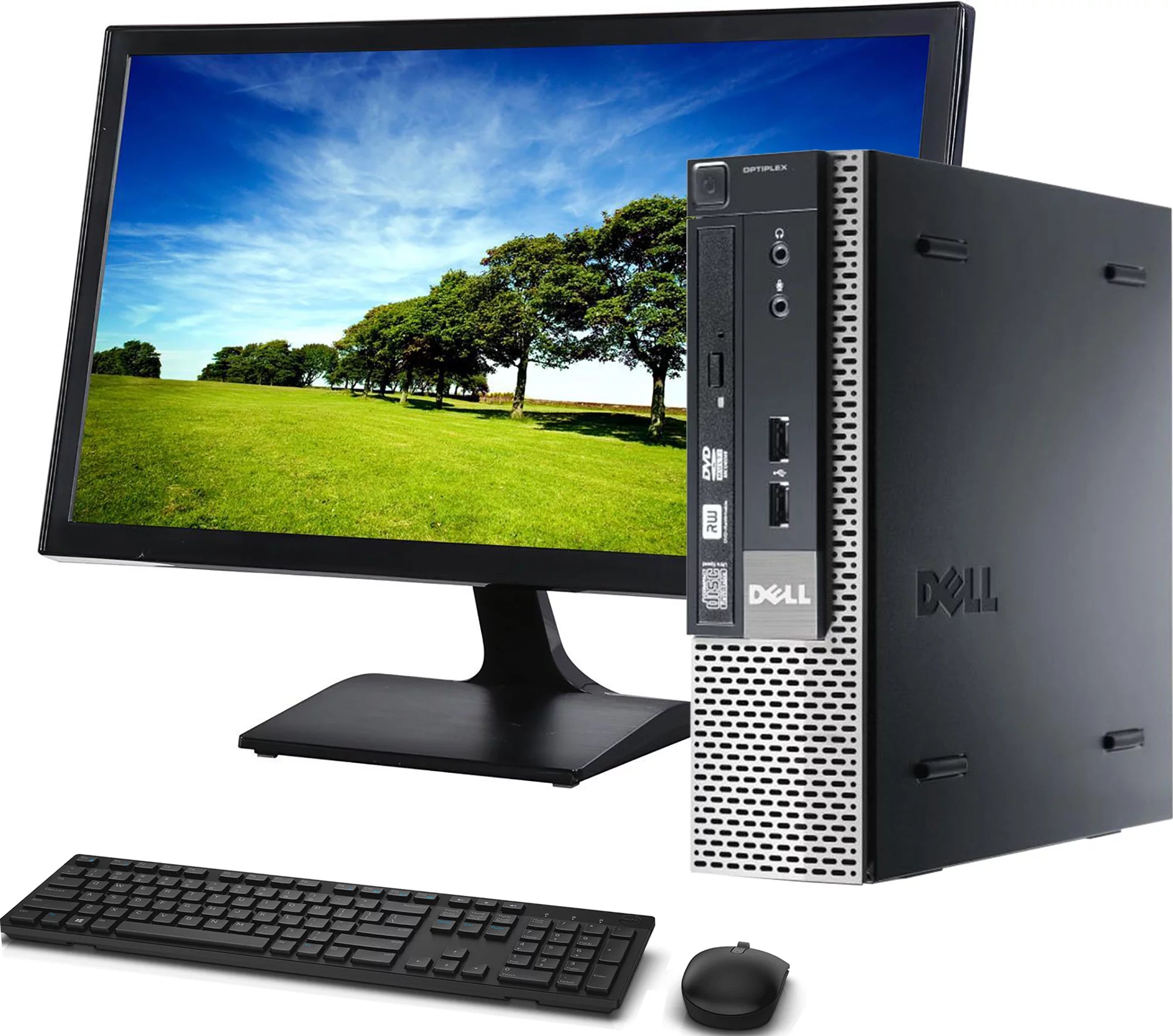 Restored Dell OptiPlex 990 Ultra Small USFF Computer PC, Intel Core i5 Processor, 8GB Ram, 500GB HDD, BTO Wireless Keyboard & Mouse, Wifi & Bluetooth, 22 FHD Monitor, 1080p Webcam, Windows 10  (Refurbished)