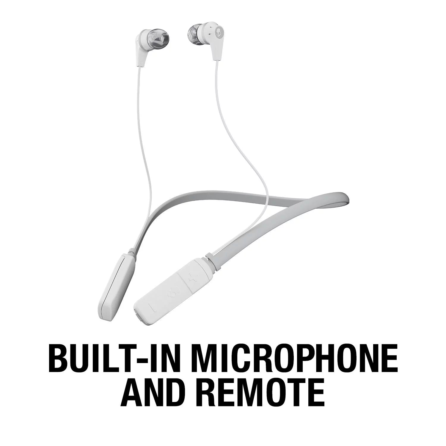 Skullcandy Ink'd Wireless Bluetooth Earbuds in White & Gray