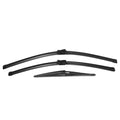 Unique Bargains 3 Pcs 26 23 12 Front Rear Windshield Wiper Blade for Mercedes Benz ML GL GLE GLS with Top-Lock Black