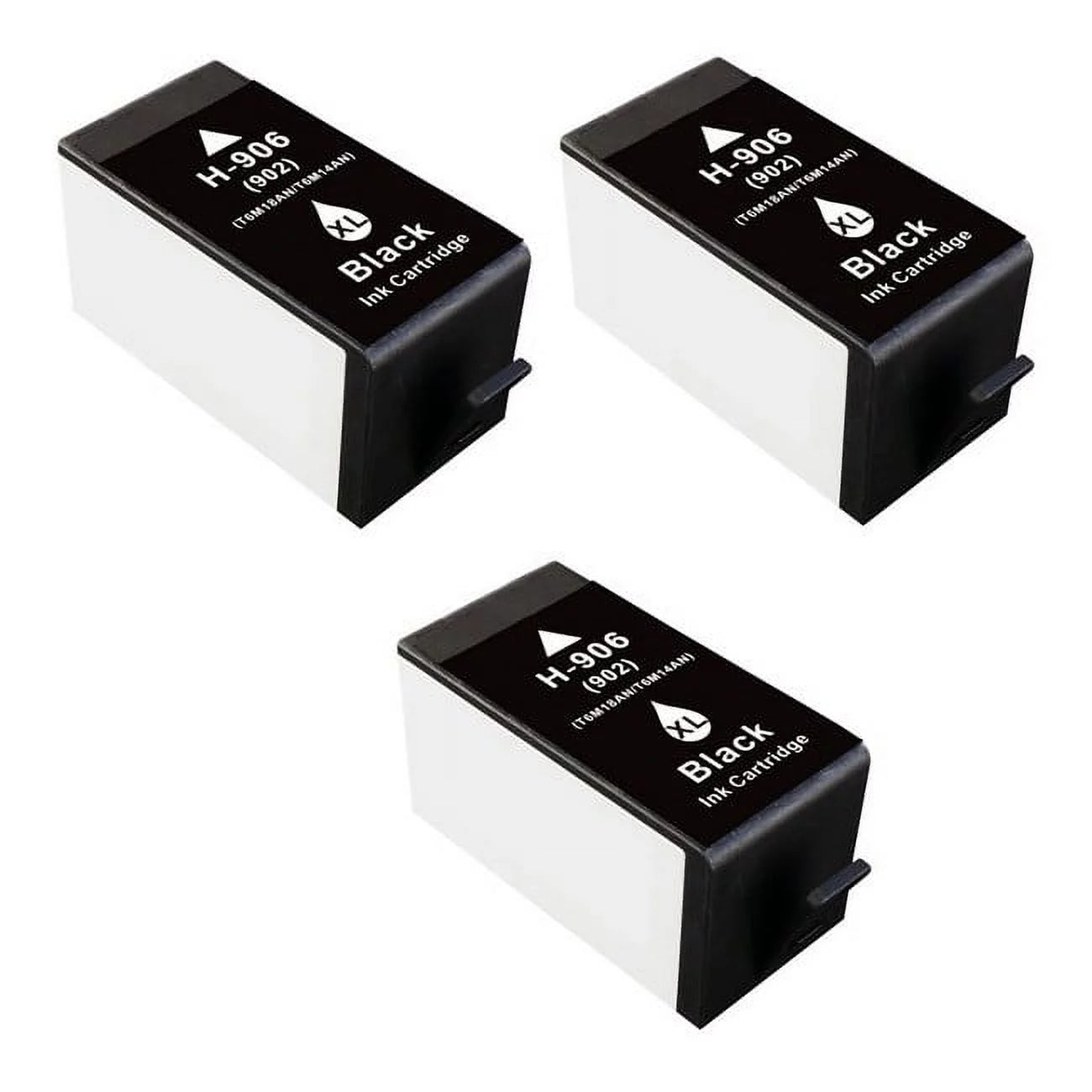 PrinterDash Replacement for OfficeJet Pro 6960/6962/6970/6974/6975/6978/6979 Black High Yield Inkjet (3/PK-1500 Page Yield) (NO. 906XL) (T6M19AE_3PK)