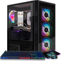 STGAubron Gaming Desktop PC, Intel Xeon E5 3.6G, 16G DDR3, 512G SSD, Radeon RX 590 8G GDDR5, 600M WiFi, BT 5.0, RGB Fan x 4, RGB Keyboard & Mouse & Mouse Pad, W10H64