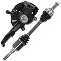 Detroit Axle - Front Right Steering Knuckle Wheel Hub Bearing CV Axle Shaft Replacement for Ford Fusion Mercury Milan Lincoln MKZ - 2pc Set
