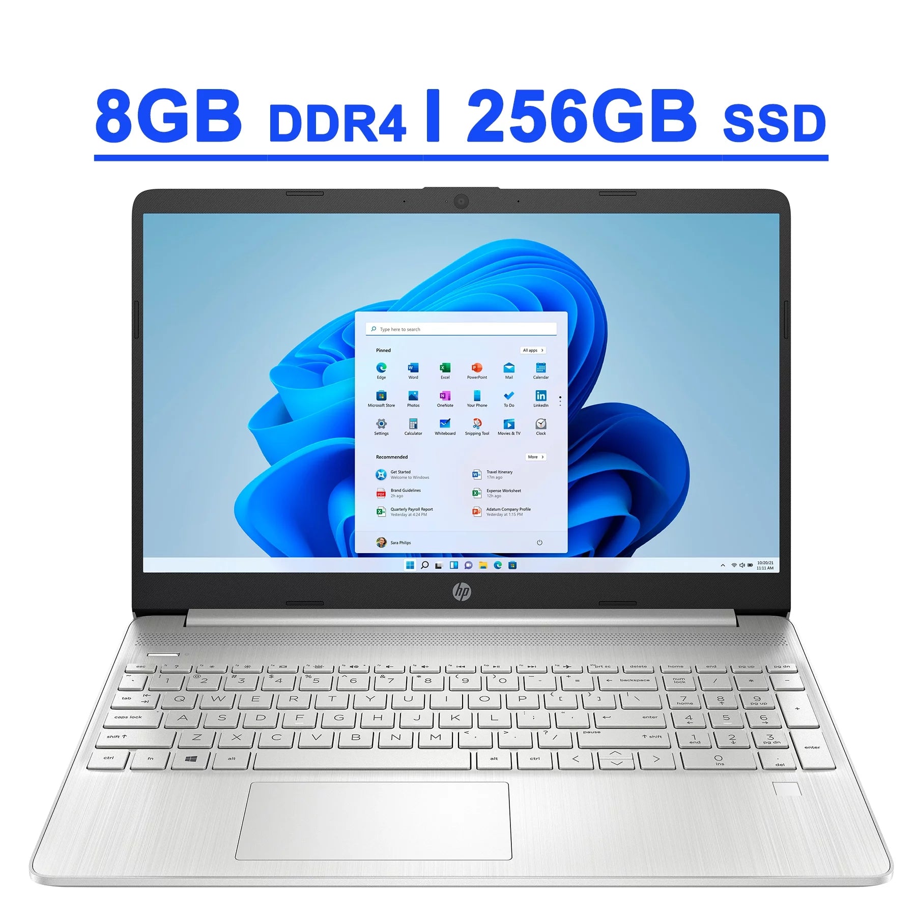 HP Premium 15 Laptop Computer 15.6 FHD IPS Anti-glare Display 11th Gen Intel Quad-Core i5-1135G7 8GB DDR4 256GB SSD Intel Iris Xe Graphics Fingerprint USB-C HDMI Office365 WiFi Win10 Silver