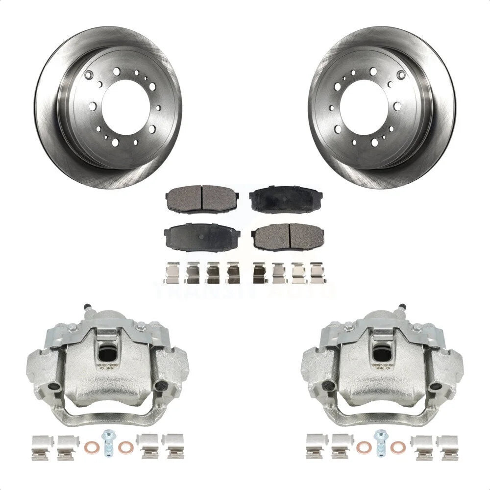 Transit Auto Rear Disc Brake Caliper Rotors And Ceramic Pads Kit For Lexus LX570 Toyota Land Cruiser KC8-100080T