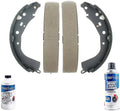 Detroit Axle - Rear Premium Semi-metallic Brake Shoes w/Brake Fluid Kit Replacement for Toyota 4Runner Toyota Tacoma Toyota Tundra (Models w/Rear Drum Brakes)