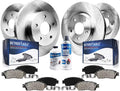 Detroit Axle - Brake Kit for 2004-2008 Chevrolet Malibu, 06-07 Pontiac G6 Replacement 2004 2005 2006 2007 2008 Disc Brakes Rotors Ceramic Brake Pads: 10.87'' inch Front and 10.63'' inch Rotors