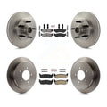 Transit Auto - Front Rear Semi-Metallic Pads And Disc Brake Rotors Hub Assembly Kit For 1999-2003 Ford F-150 RWD With 5 Lug Wheels K8A-107181