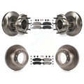 Transit Auto - Front Rear Semi-Metallic Pads And Disc Brake Rotors Hub Assembly Kit For 2012 Ford F-350 Super Duty RWD With Dual Wheels K8A-105910