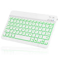 UX030 Lightweight Ergonomic Keyboard with Background RGB Light, Multi Device slim Rechargeable Keyboard Bluetooth 5.1 and 2.4GHz Stable Connection Keyboard for Dell Latitude 5000 5521 Laptop