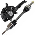 Detroit Axle - Front Left Steering Knuckle Wheel Hub Bearing CV Axle Shaft Replacement for Ford Fusion Mercury Milan - 2pc Set