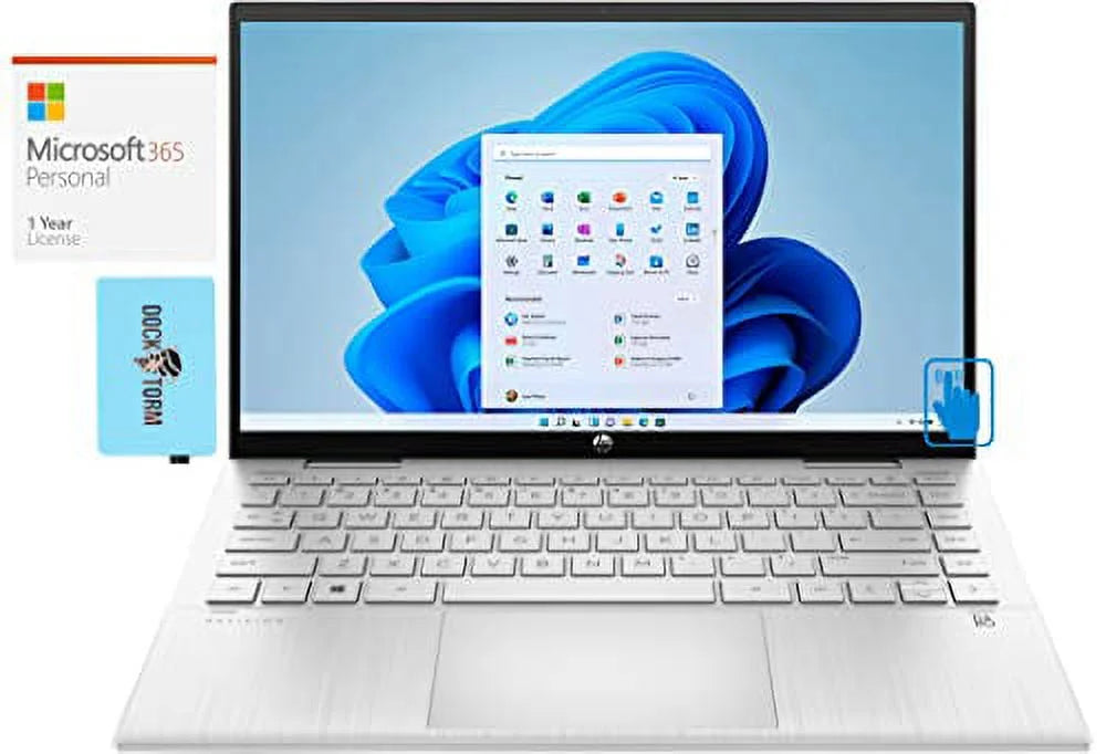 HP Pavilion x360 14 Home & Business 2-in-1 Laptop (Intel i3-1125G4 4-Core, 16GB RAM, 2TB PCIe SSD, Intel UHD, 14.0 Touch HD (1366x768), Win 11 Home) with MS 365 Personal, Hub