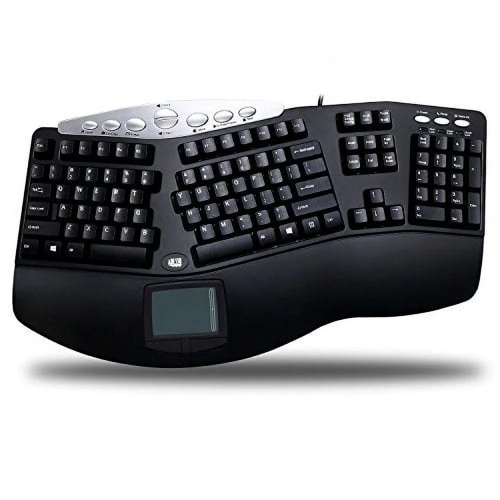 Adesso Tru-Form Pro PCK-308UB - Keyboard - PS2 - 105 keys - ergonomic - touchpad