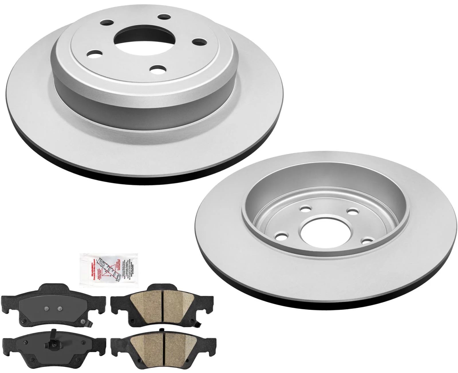 SOLID Rear Disc Brake Rotors & Pads 330mm For GRAND CHEROKEE 2011-2019