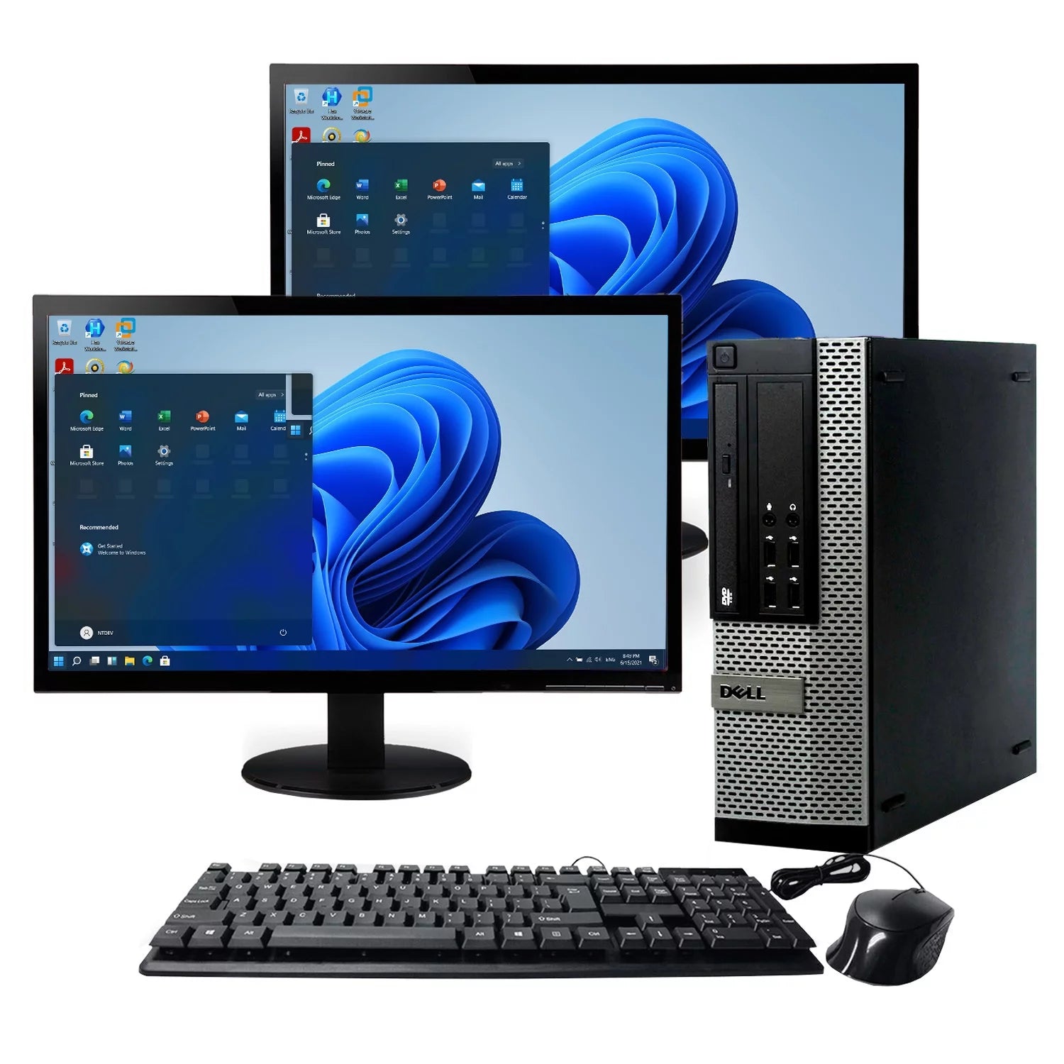 Dell OptiPlex 3020 Desktop Computer Core i5 3.2GHz Processor 16GB RAM 2TB Hard Drive DVD-RW Wi-Fi with a 19 LCD- Windows 11-Used