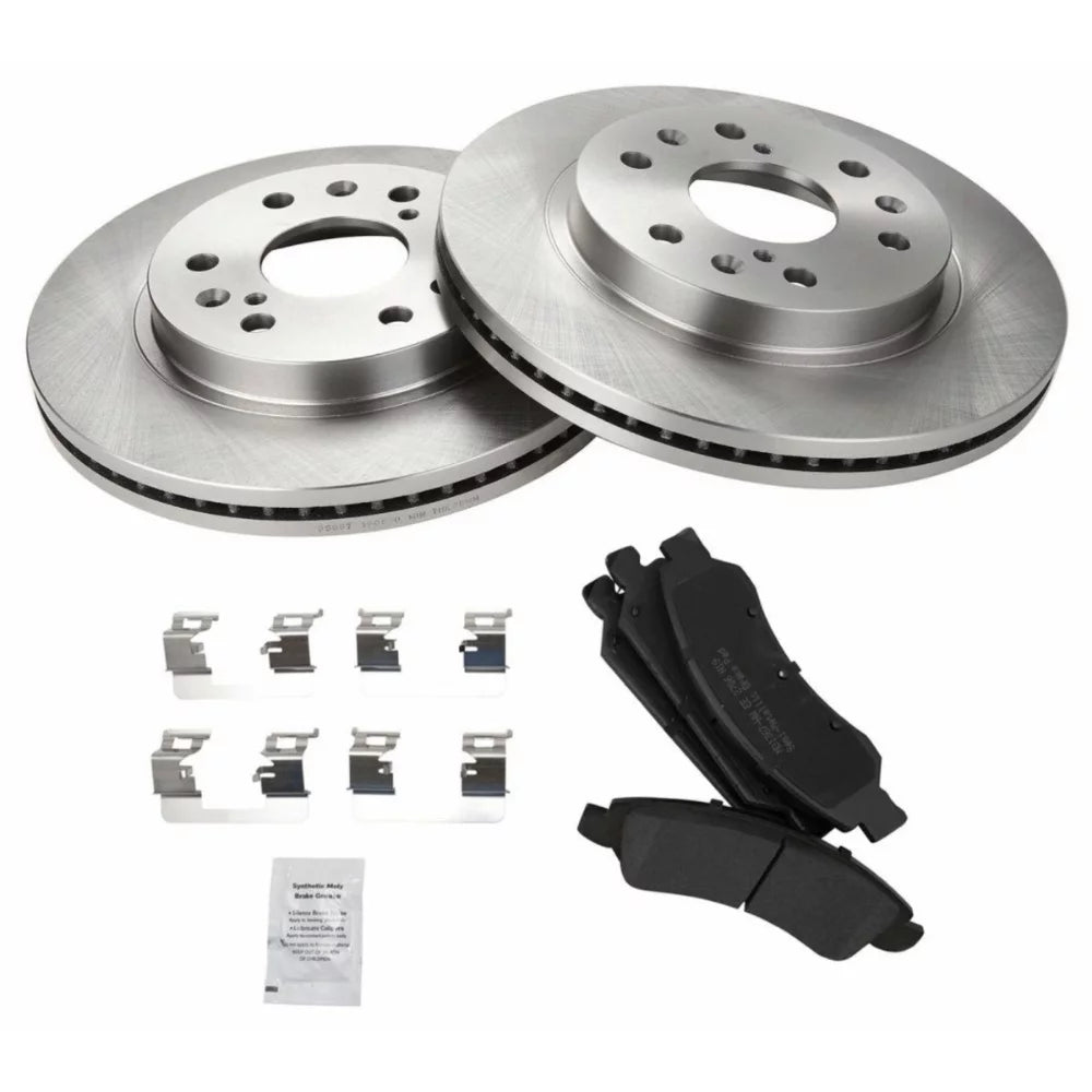 Front Posi Semi Metallic Brake Pads & Rotors Kit For Cadillac Chevy GMC Truck