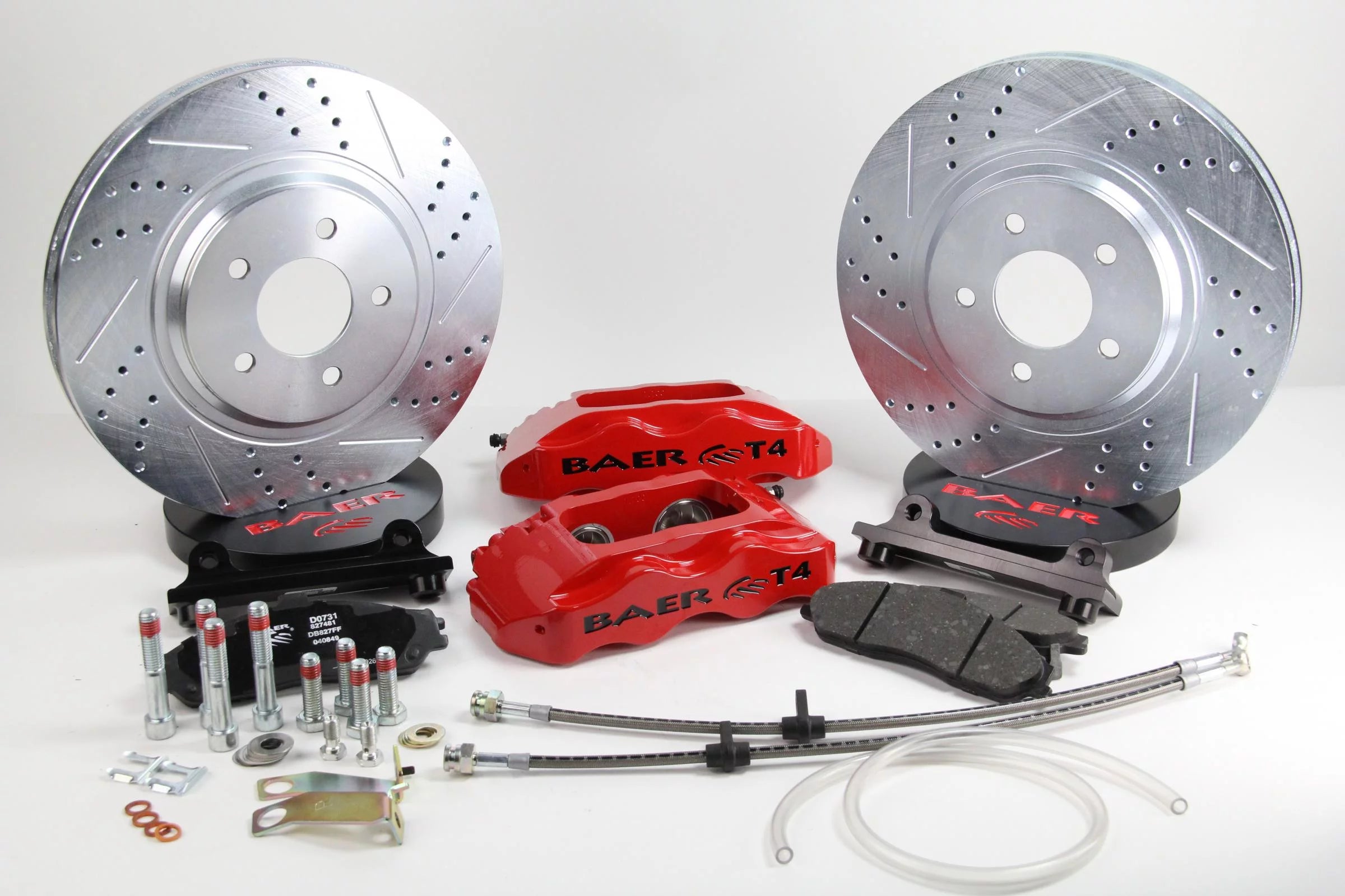 Brake System 13 Inch Front Track4 Red 94-04 Mustang BAER Brakes Fits select: 1979-2004 FORD MUSTANG
