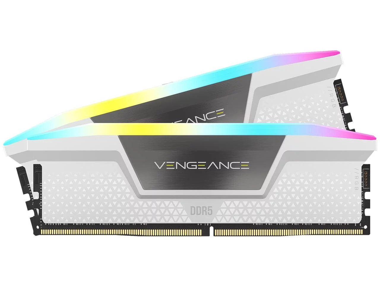 CORSAIR Vengeance RGB 32GB (2 x 16GB) 288-Pin PC RAM DDR5 5200 (PC5 41600) Desktop Memory Model CMH32GX5M2B5200C40W