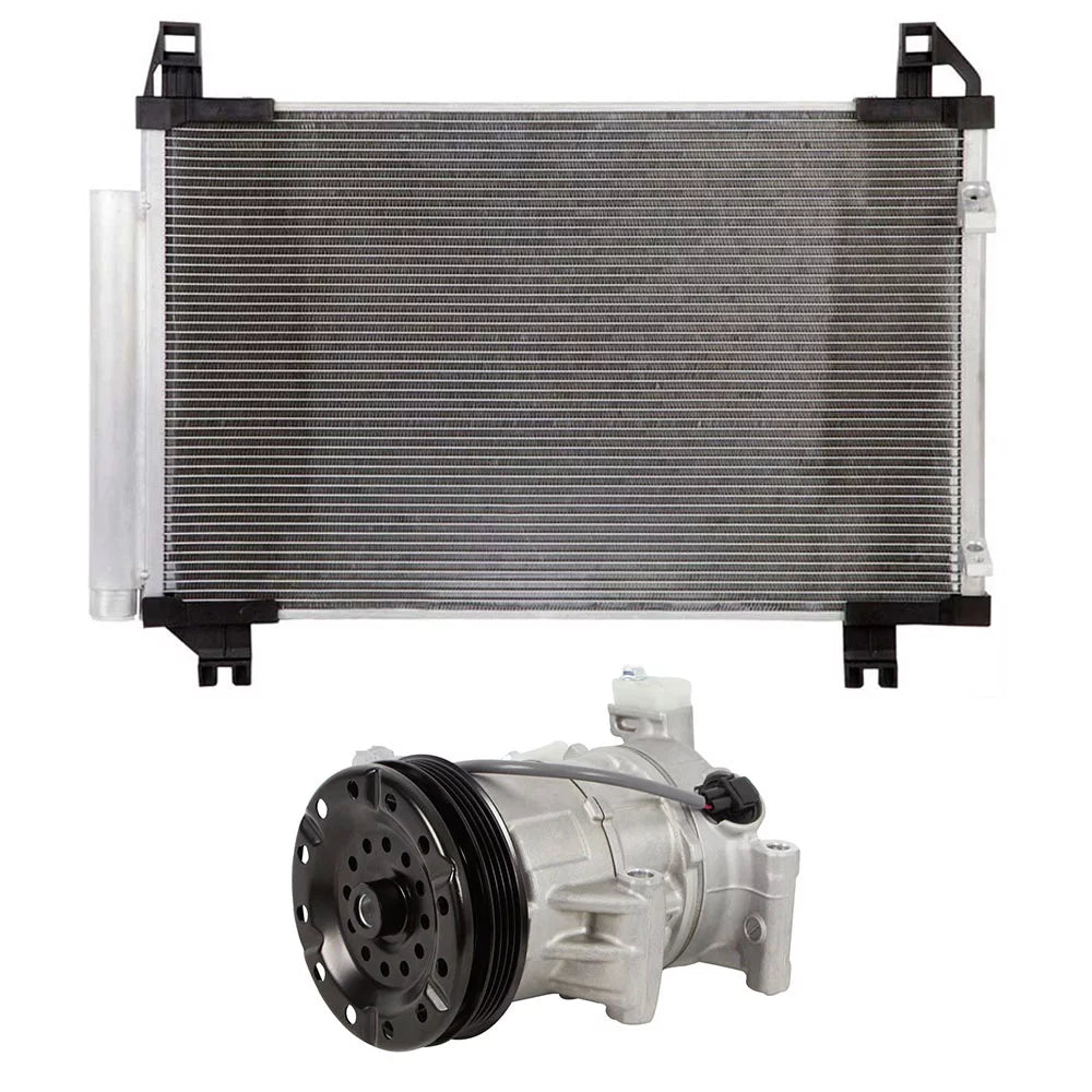 For Toyota Yaris 2013 2014 2015 AC Compressor w/ A/C Condenser Drier - Buyautoparts