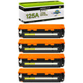 greencycle Compatible Toner Cartridge Replacement for HP 125A CB542A to use in Color Laser Jet CM1312 MFP CP1215 CP1515n CP1518ni Series Printer - 4 Pack CB542A, Yellow