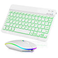UX030 Lightweight Keyboard and Mouse with Background RGB Light, Multi Device slim Rechargeable Keyboard Bluetooth 5.1 and 2.4GHz Stable Connection Keyboard for ?SAMSUNG ?QN65QN900AFXZA TV