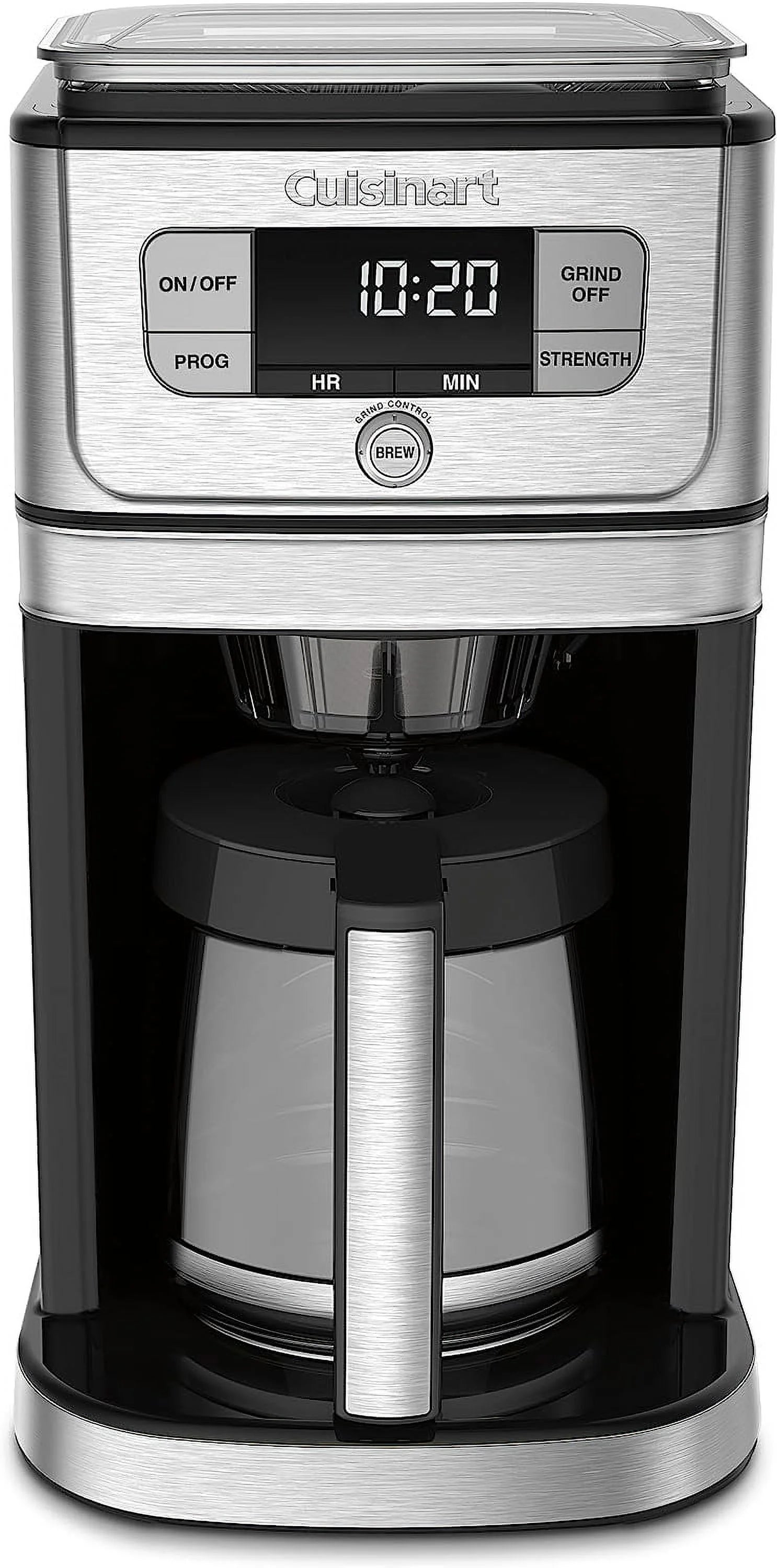 Pre-Owned Cuisinart DGB-800FR Automatic 12 Cup Burr Grind Brew Glass Coffeemaker - Silver (Fair)