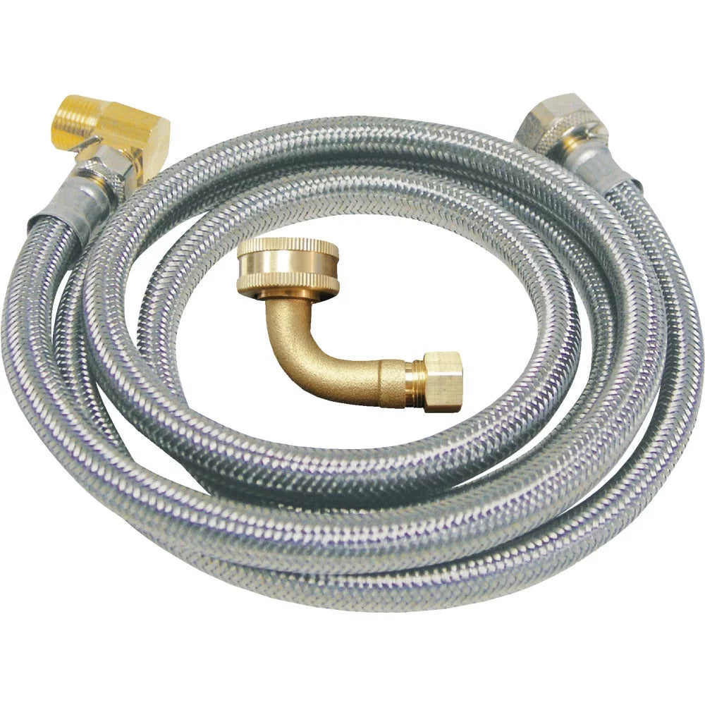 1 PK, B&K 496-203-B&K 3/8 In. x 3/8 In. x 72 In. L Stainless Steel Dishwasher Connector
