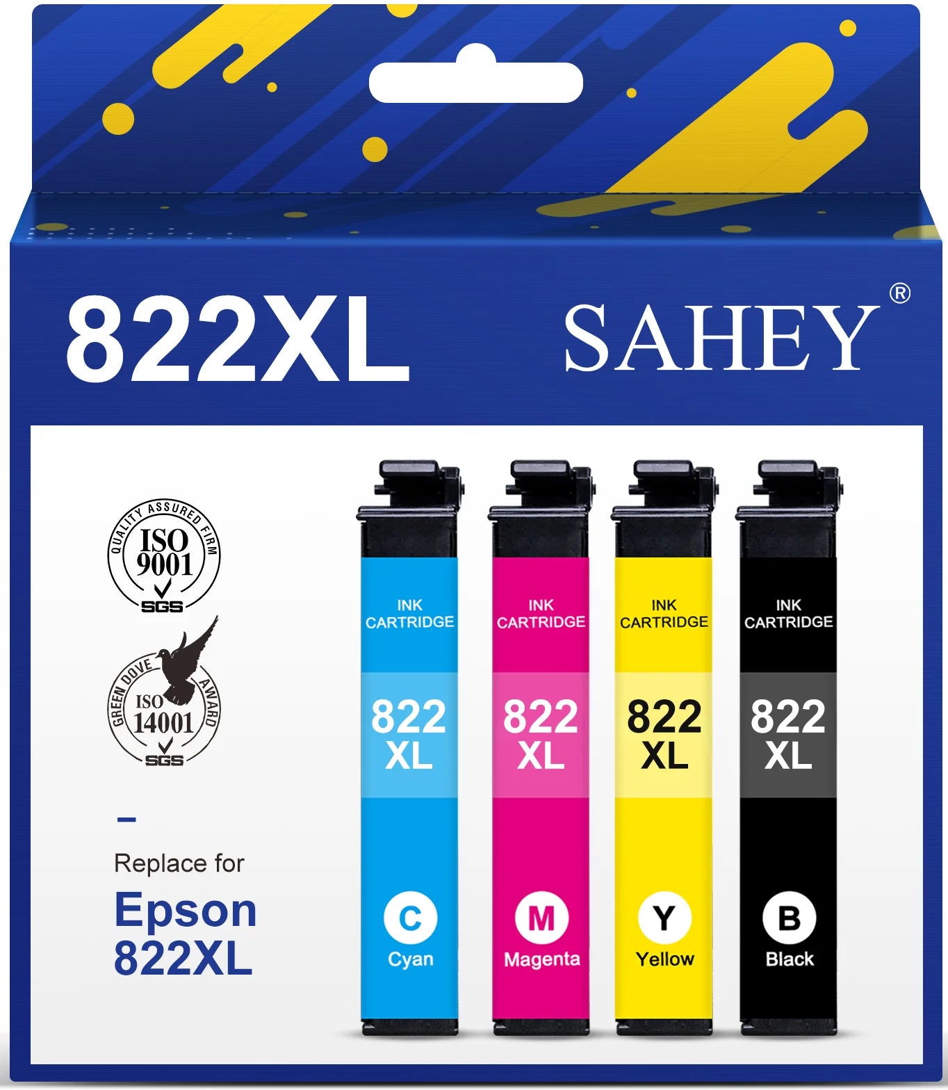 822xl Ink Cartridge for Epson 822 XL 822XL T822XL Ink Cartridge to Used with Workforce Pro WF-4830 WF-3820 WF-4820 WF-4834 Printer(4-Pack)