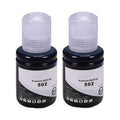 PrinterDash Compatible Replacement for EcoTank ET-2700/2750/3700/3750/4750/15000/ST-2000/3000/4000 Black Refill Ink Bottle (2/PK-7500 Page Yield) (NO. 502) (C13T03R140-D2)