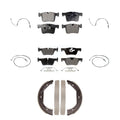 Transit Auto - Front Rear Semi-Metallic Disc Brake Pads And Wear Sensors Kit (7Pc) For BMW 328i xDrive 330i 428i 430i Gran Coupe 320i GT 328d KPW-100514
